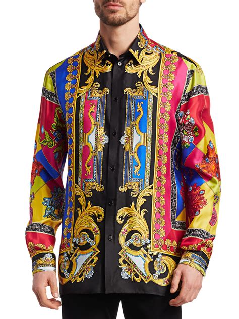 mens pink versace shirt|vintage versace men's shirts.